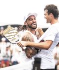 two pro pickleball players on court